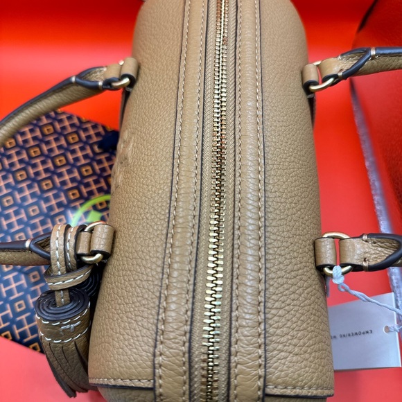 NWT! Tory Burch Thea Mini Satchel Tiramis Leather Crossbody - Picture 5 of 16